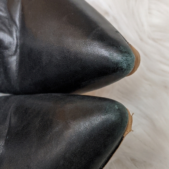 Sam Edelman black leather lace up heeled booties - Picture 9 of 9